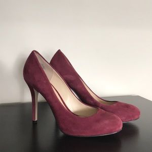 Nine West Maroon Suede Pumps